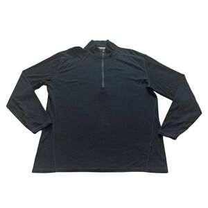 Smartwool Merino 250 Mens XXL Black Quarter Zip Pullover Base Layer Top SW016348